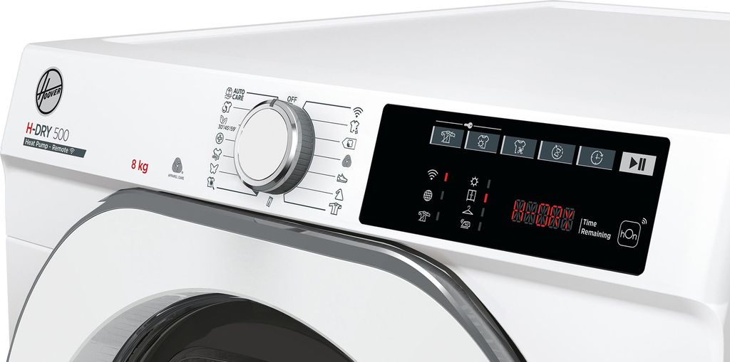 Hoover NDEH8A2TCEXS - S Wärmepumpentrockner 8kg AquaVision Smarte Bedienung