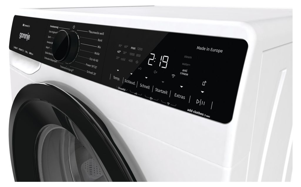 gorenje WPNA94A1TS Waschmaschine, 9 kg, ConnectLife, 15 Programme