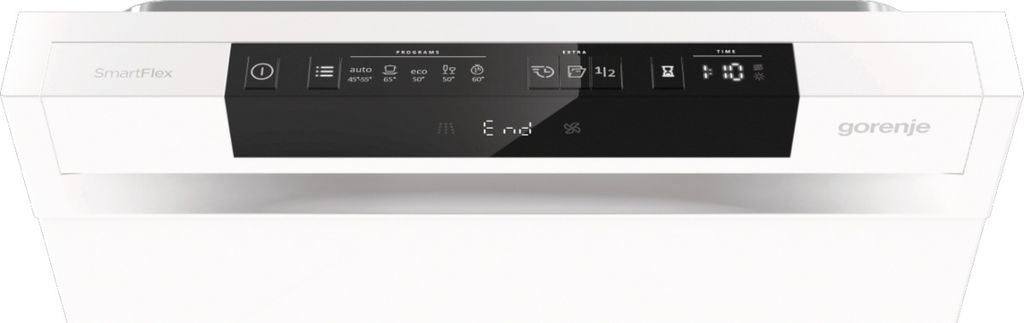gorenje GS541D10W freistehender Geschirrspüler 45 cm, Freistehend, Single (45 cm breit), Weiß, Tasten, Edelstahl, 11 Maßgedecke