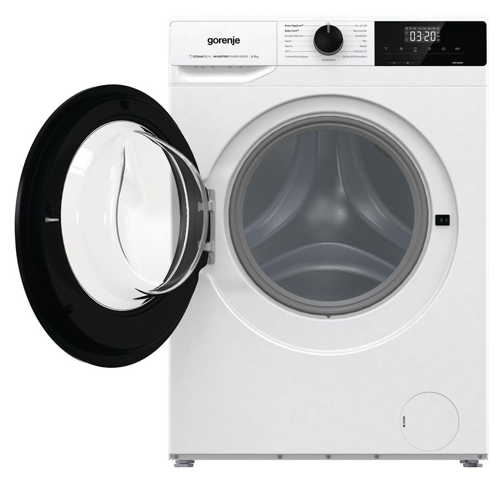 gorenje WNHEI74SAPS/DE Waschmaschine - Freistehend - Frontlader 7 kg Fassungsvermögen - 1400 U/min. - AquaStop - Weiß - 15 Programme