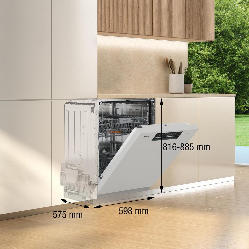 gorenje GU642C90W Geschirrspüler Unterbau, 60 cm, 14 Maßgedecke, Weiß