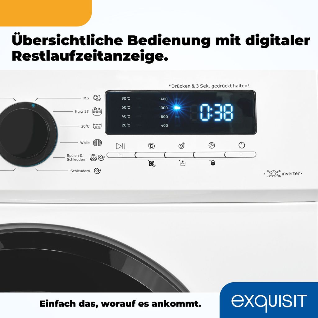 Exquisit Waschmaschine WA8014 - 020A weiss