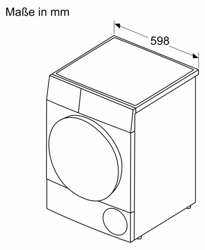 Bosch WTH83004, Freistehend, Frontlader, Kondensation, Weiß, Tasten, Berührung, 112 l