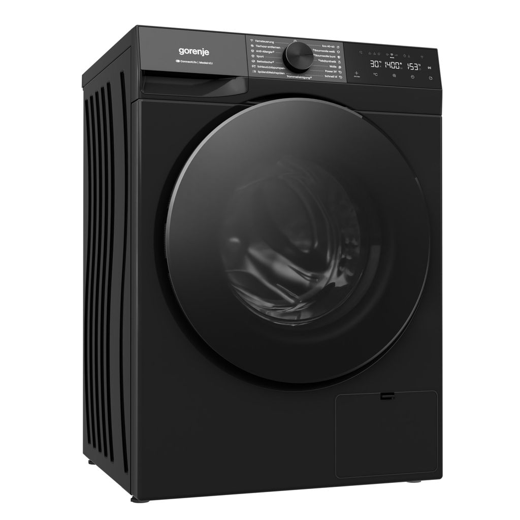 gorenje W53G494A1P1B Waschmaschine G400, 9 kg Fassunvermögen, 1400 U/min., WLAN, SteamTech, Frontlader, schwarz
