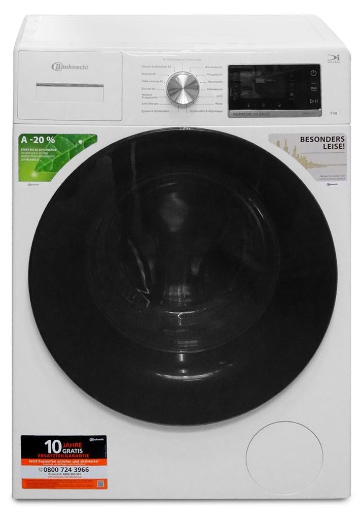 Bauknecht B6R 88E SILENCE DE, Frontlader, 8 kg, B, 72 dB, 1400 RPM, A
