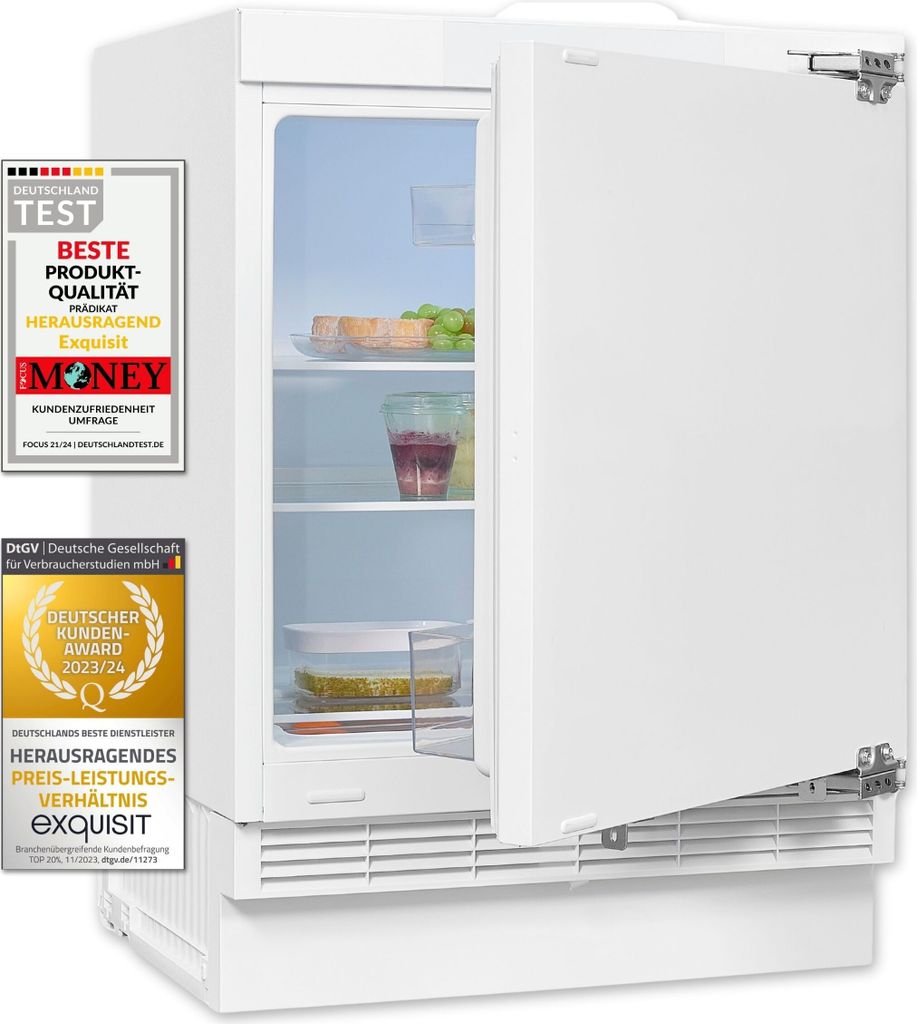 Exquisit Unterbau Vollraumkühlschrank UKS140 - V - FE - 010E