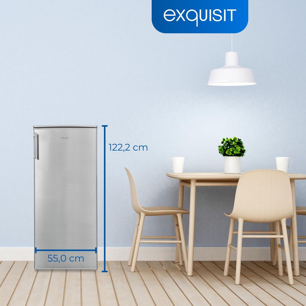 Exquisit Kühlschrank KS185 - 4 - HE - 040E inoxlook