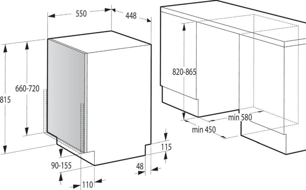gorenje GV520E10 Geschirrspüler, vollintegrierbar, 45 cm