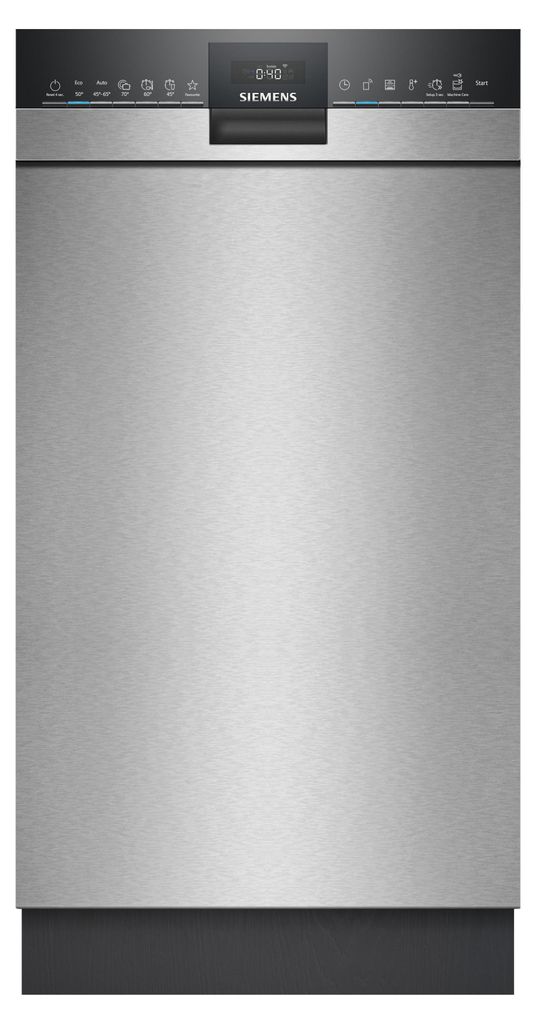 Siemens SR43ES25ME, Unterbau, Single (45 cm breit), Gebürsteter Stahl, Schwarz, Tasten, 1,75 m