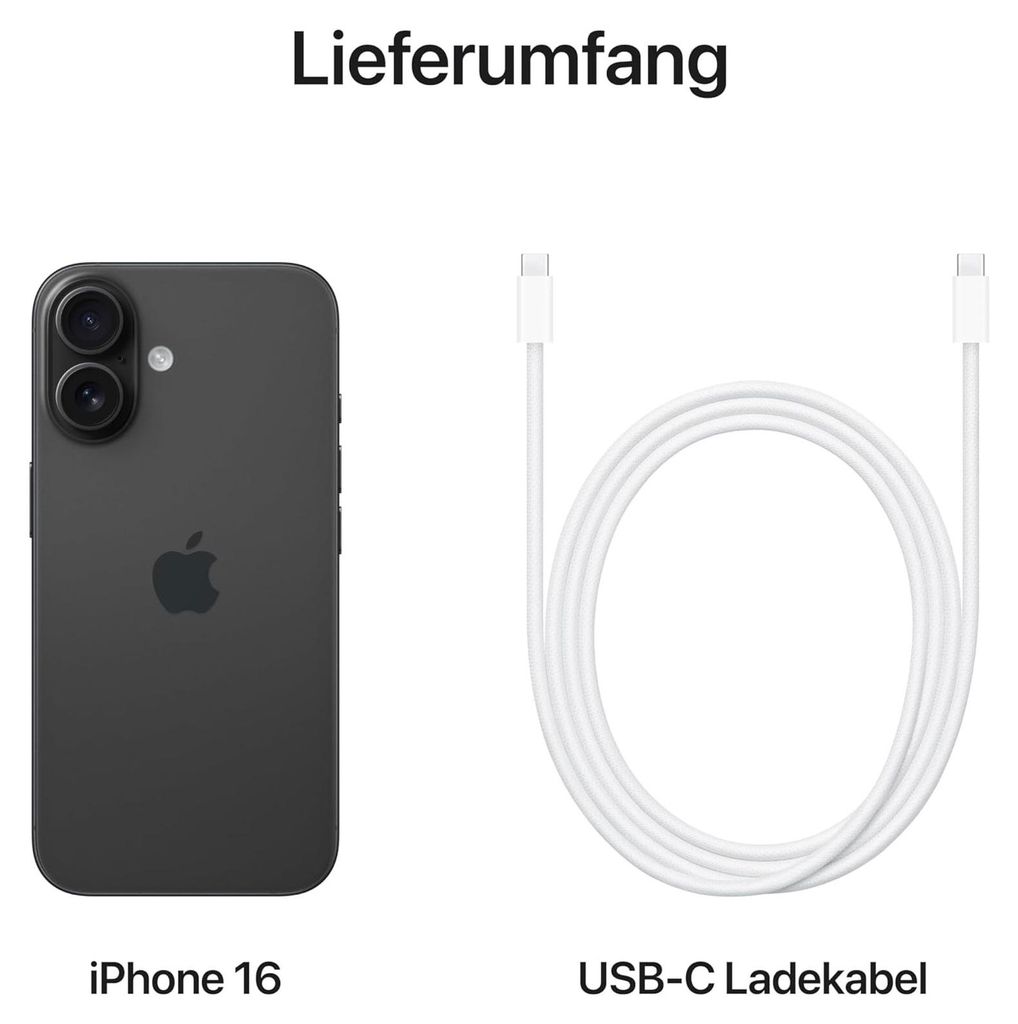 Apple iPhone 16 Schwarz 128GB Neu