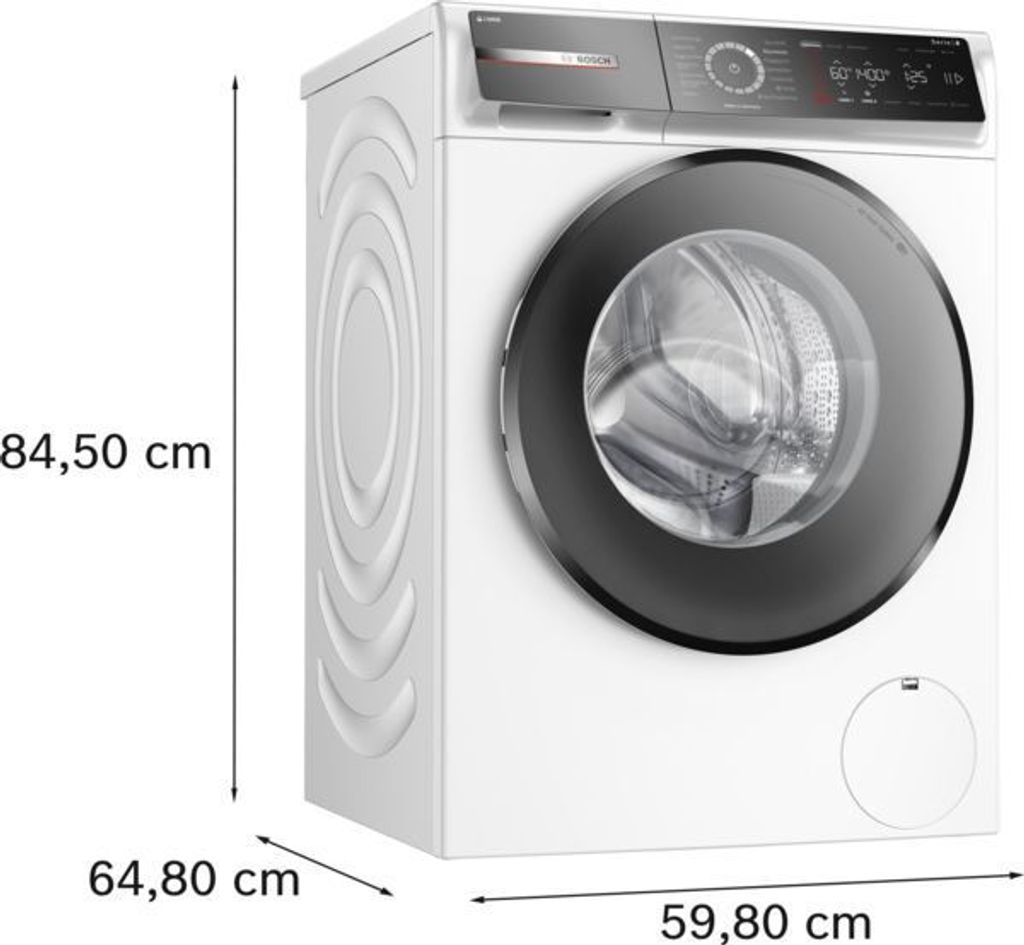 Bosch Serie 8 WGB244A40 washing machine, Frontlader, 9 kg, B, 69 dB, 1400 RPM, A
