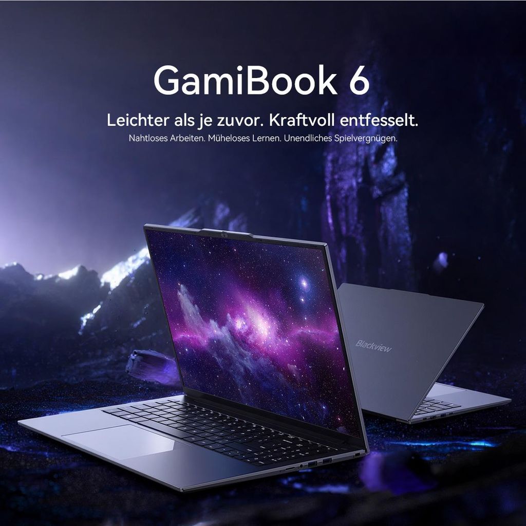 Blackview GamiBook 6, 16" AMD Ryzen 7 7735HS gaming laptop mit Tastaturschutzfolie Notebook, 16:10 FHD/16GB+512GB SSD/AMD Radeon 680M Graphics/Wifi 6