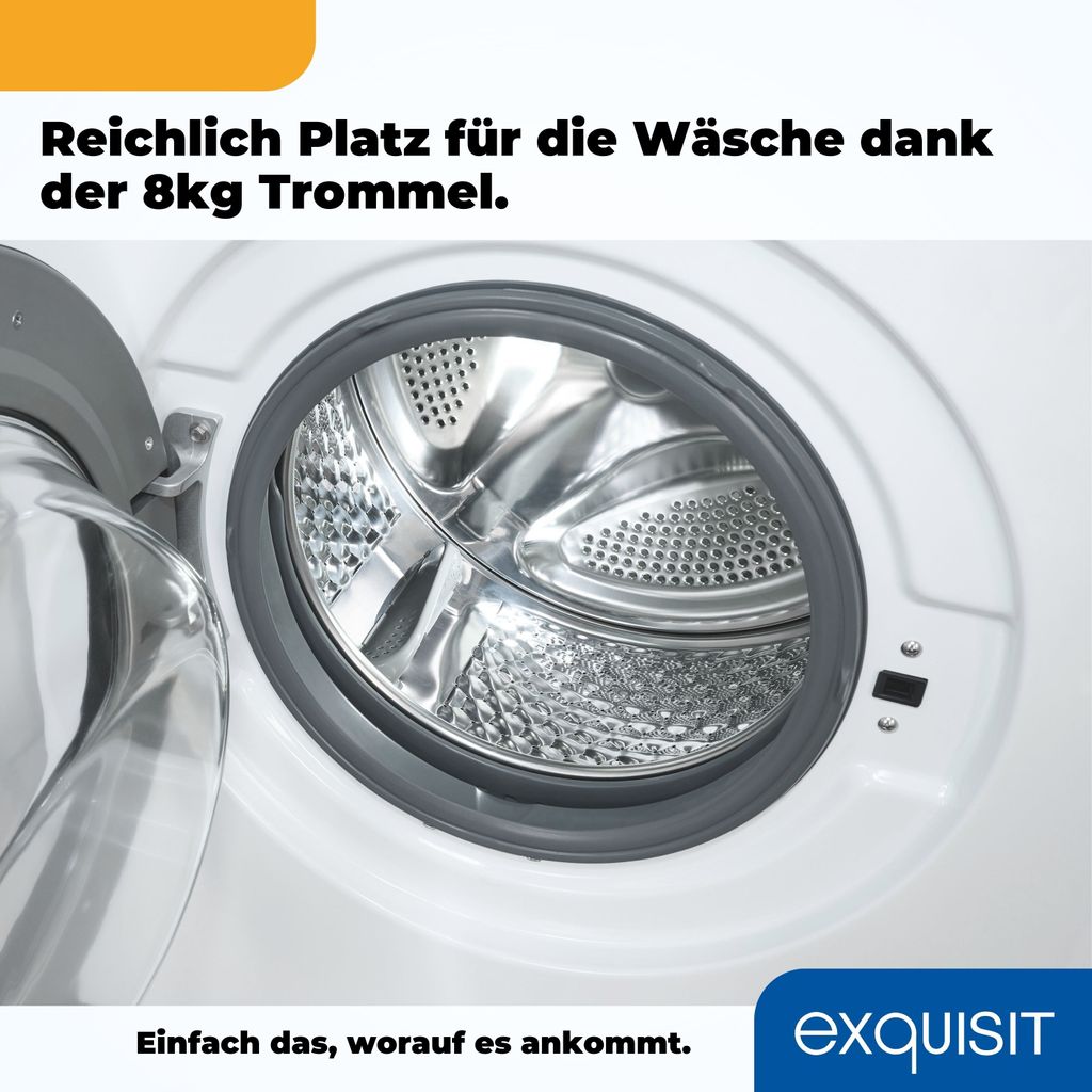 Exquisit Waschmaschine WA8014 - 020A weiss