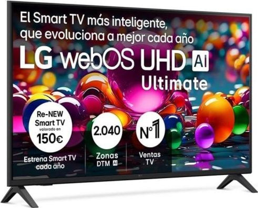 LG UHD AI 43UA75006LA 43 Zoll (109 cm) 4K Smart TV Active HDR webOS, Schwarz