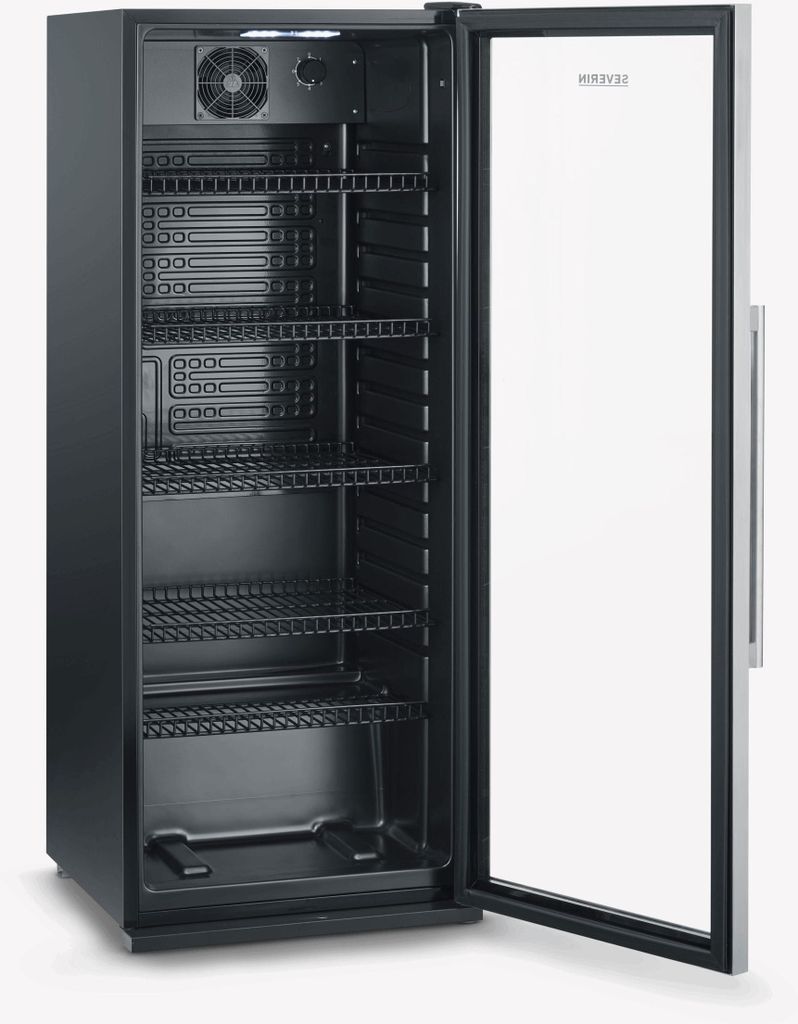 SEVERIN Flaschenkühlschrank () FKS 8841 aus Edelstahl, schwarz Kühlschrank Flaschenkühlschrank Getränkekühlschrank