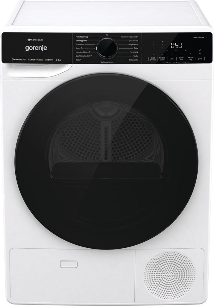 gorenje DPNA83W Wärmepumpentrockern, 8 kg, NatureDry, ConnectLife