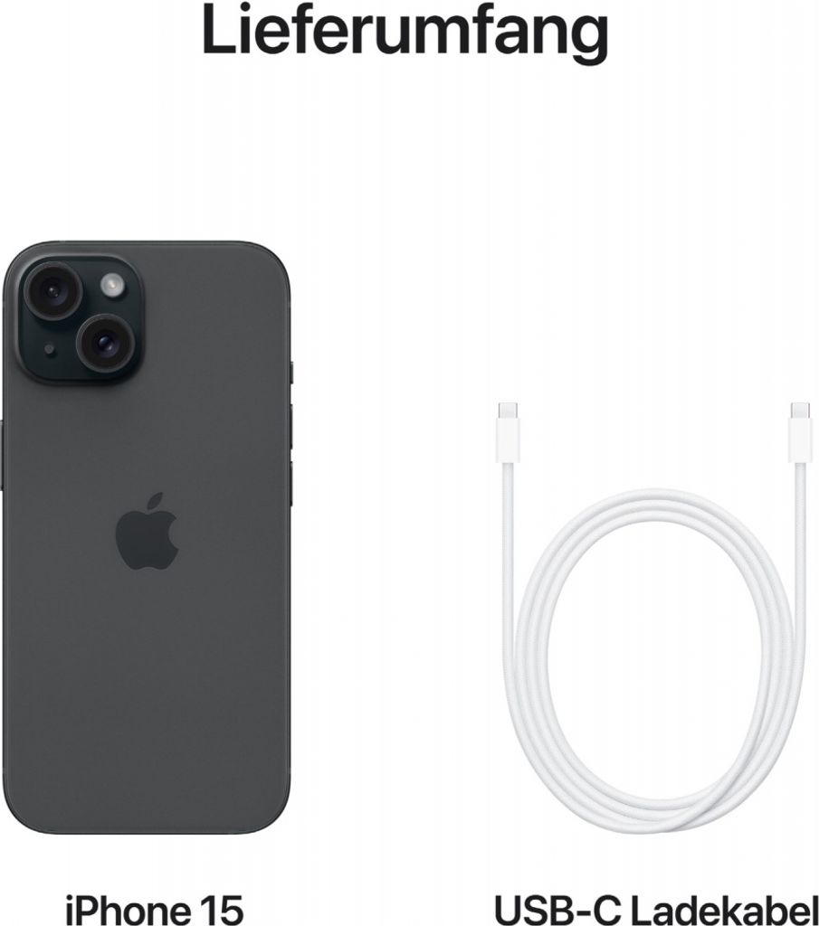 Apple iPhone 15 128 GB schwarz