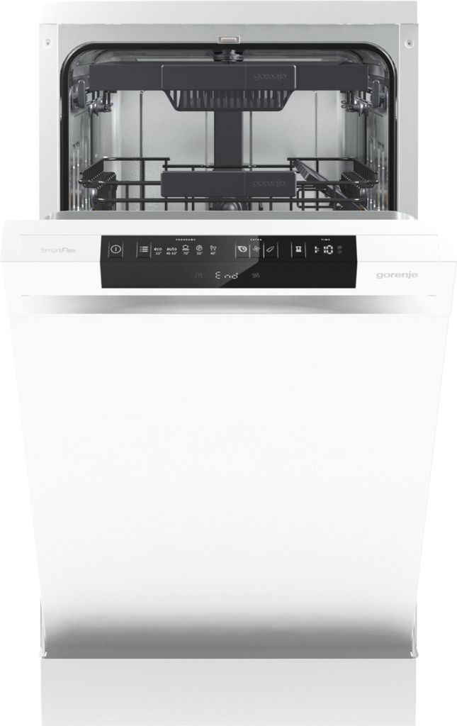 gorenje GS541D10W freistehender Geschirrspüler 45 cm, Freistehend, Single (45 cm breit), Weiß, Tasten, Edelstahl, 11 Maßgedecke