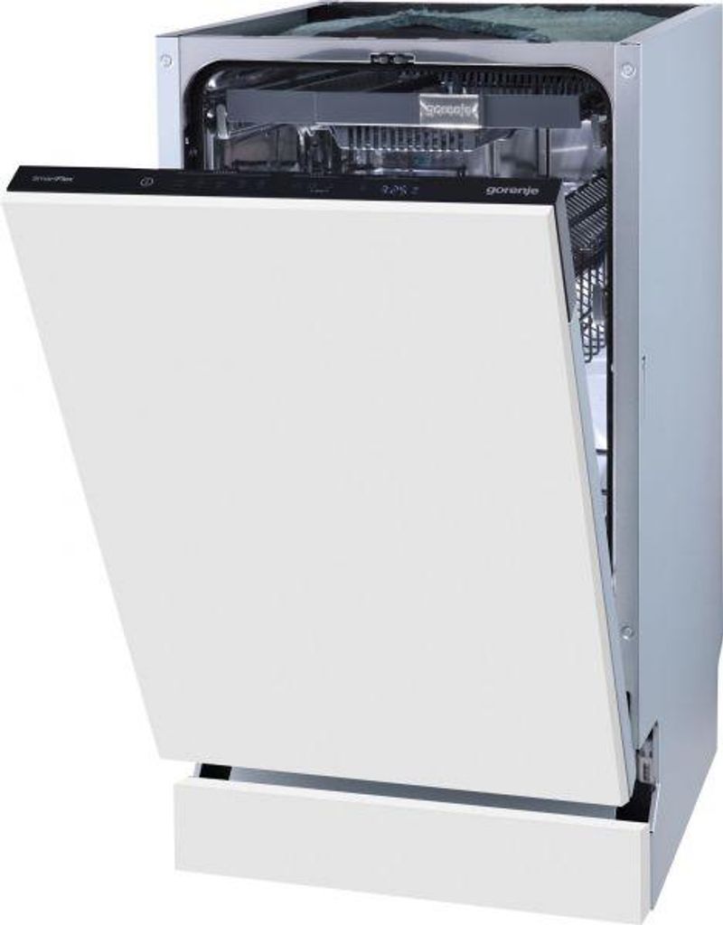 gorenje GV583C10 vollintegrierter Geschirrspüler 45 cm, Voll integriert, Single (45 cm breit), Weiß, Berührung, 3 Korb/Körbe, Korb