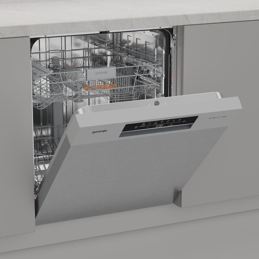 gorenje GU642C90X Geschirrspüler, Unterbau, 60 cm, 14 Maßgedecke, Silber