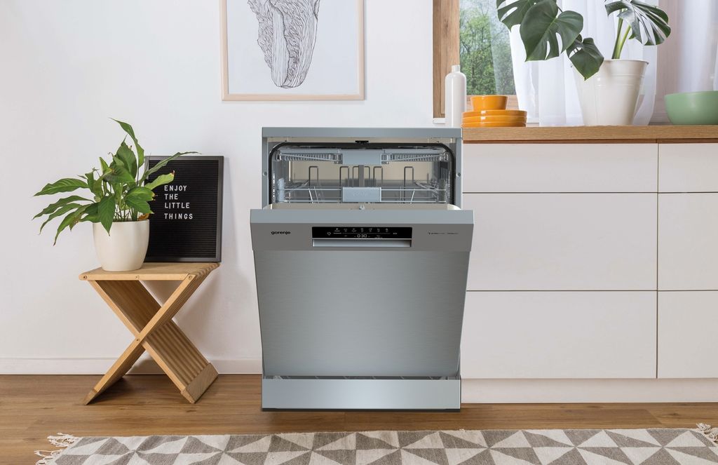 gorenje GS643C90X Geschirrspüler, freistehend, FlexUse, 16 Maßgedecke, 60 cm, silber