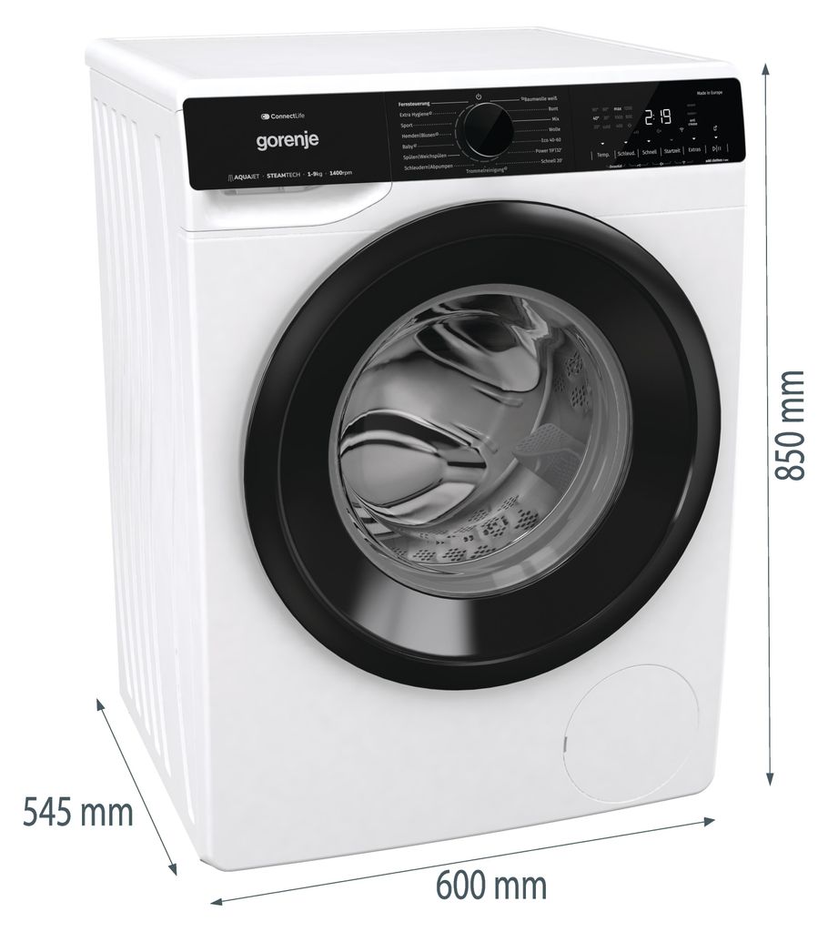 gorenje WPNA94A1TS Waschmaschine, 9 kg, ConnectLife, 15 Programme