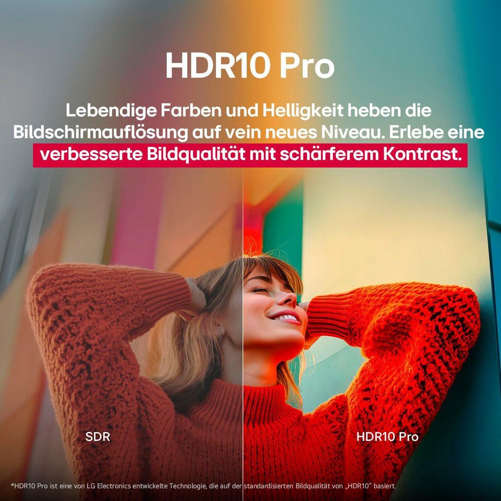 LG UHD AI 43UA75006LA 43 Zoll (109 cm) 4K Smart TV Active HDR webOS, Schwarz