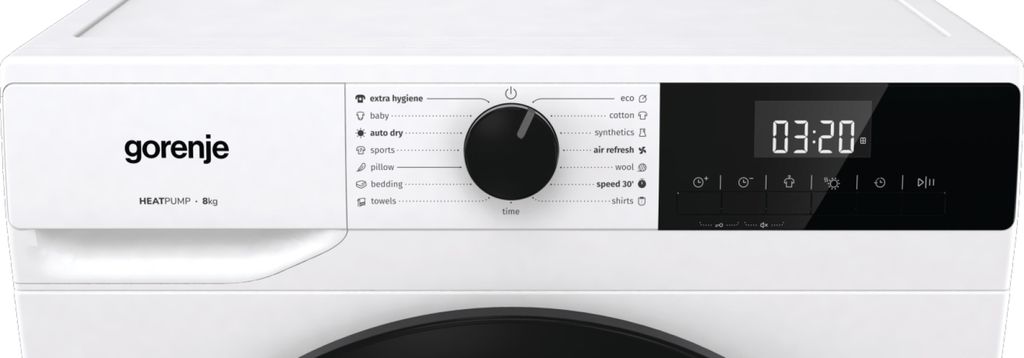 gorenje DHNE82, Wärmepumpentrockner, freistehend, Frontlader, 8 kg
