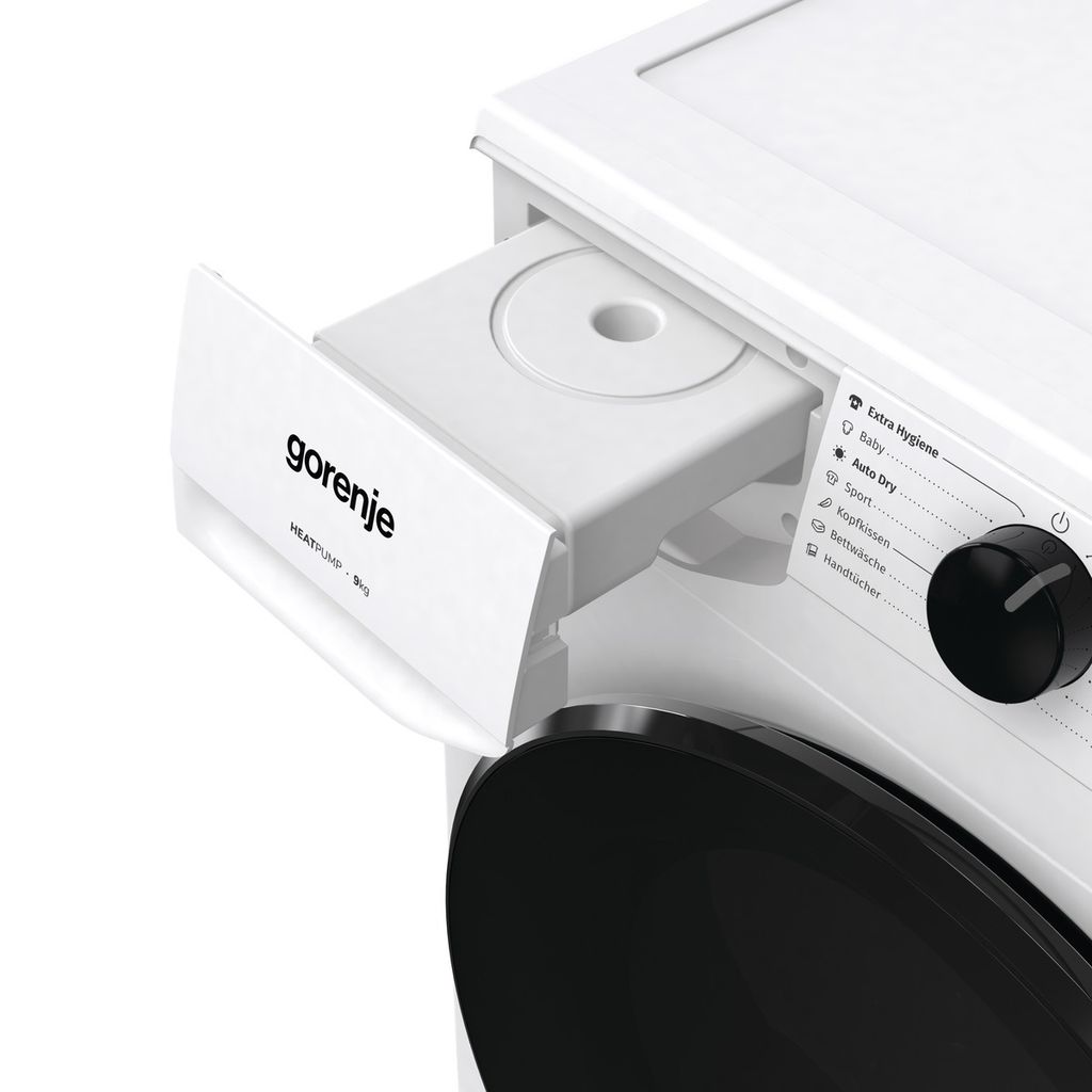 gorenje DHNA92/DE Wäschetrockner mit Wärmepumpe, TwinAir, Kindersicherung, freistehend, 9 kg