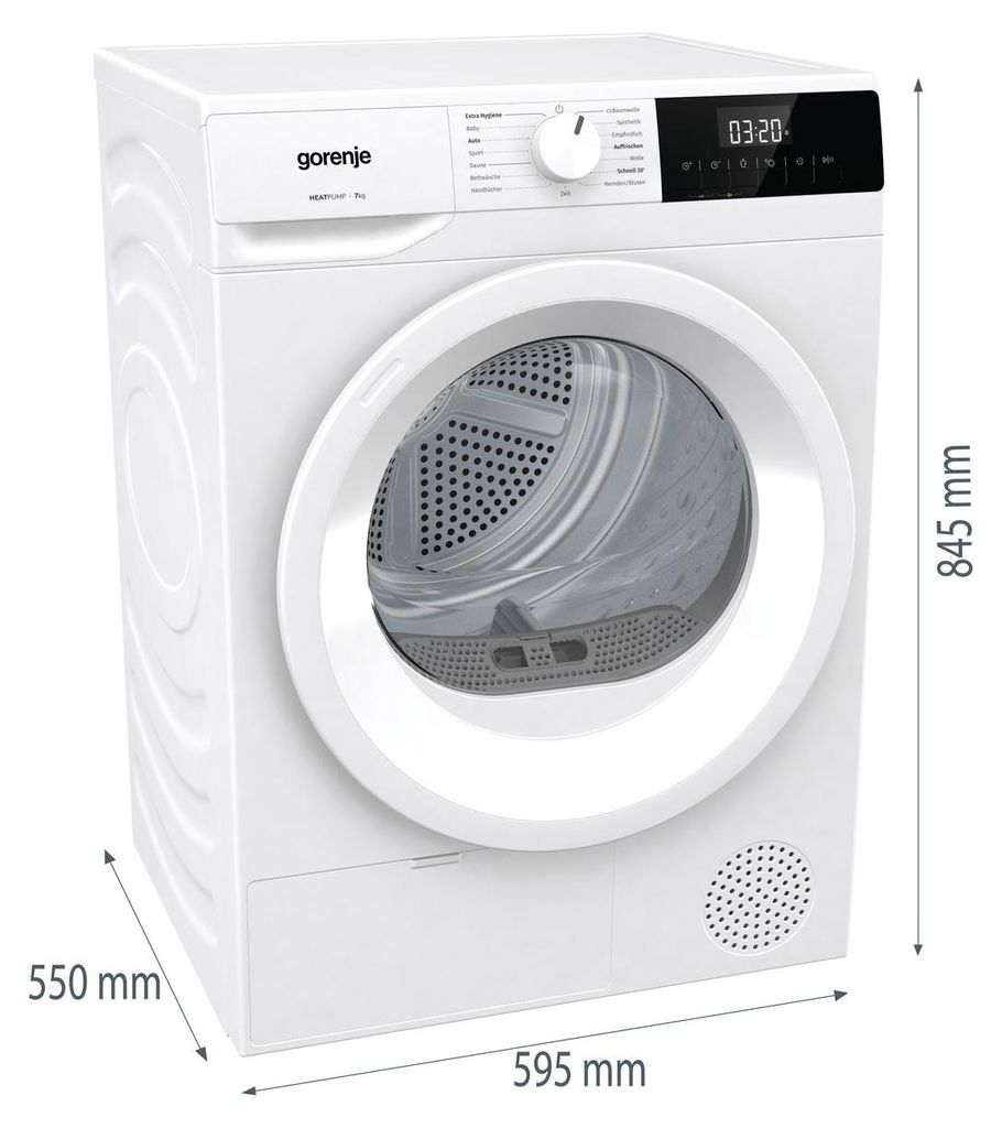 gorenje DHNE72 Wärmepumpentrockner, 7 kg, 15 Programme