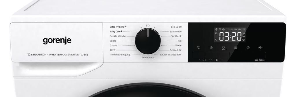 gorenje WNHPI84APS/DE Waschmaschine Frontlader 8 kg - 1400 U/min. - 15 Programme - AquaStop , Weiß