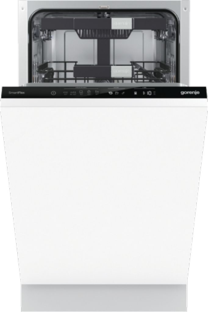 gorenje GV583C10 vollintegrierter Geschirrspüler 45 cm, Voll integriert, Single (45 cm breit), Weiß, Berührung, 3 Korb/Körbe, Korb