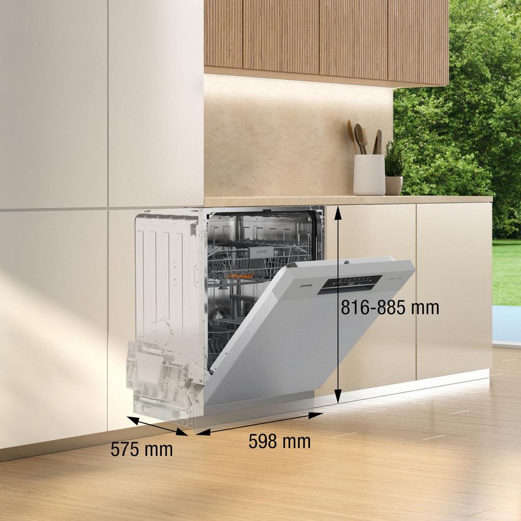 gorenje GU642C90X Geschirrspüler, Unterbau, 60 cm, 14 Maßgedecke, Silber