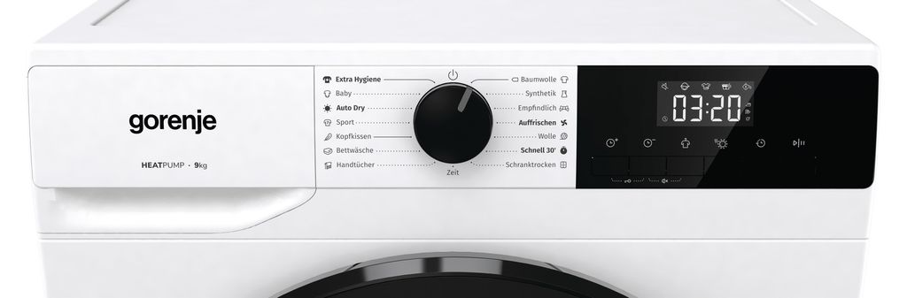 gorenje DHNA92/DE Wäschetrockner mit Wärmepumpe, TwinAir, Kindersicherung, freistehend, 9 kg