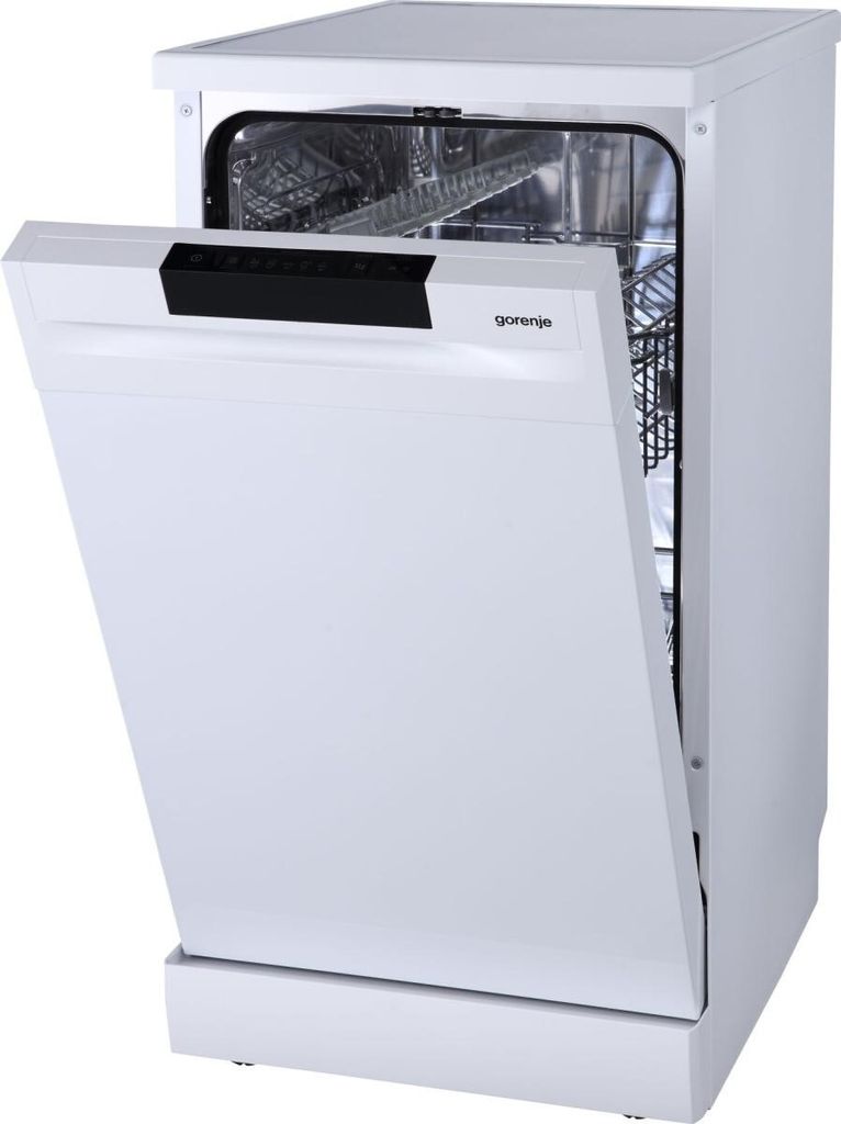 gorenje GS520E15W Freistehender Geschirrspüler 45cm Weiß - 9 Maßgedecke - 4 Programme - Besteckkorb - Edelstahlbottich - AquaStop - Selbstreinigender Filter - 3 in 1 - Funktion