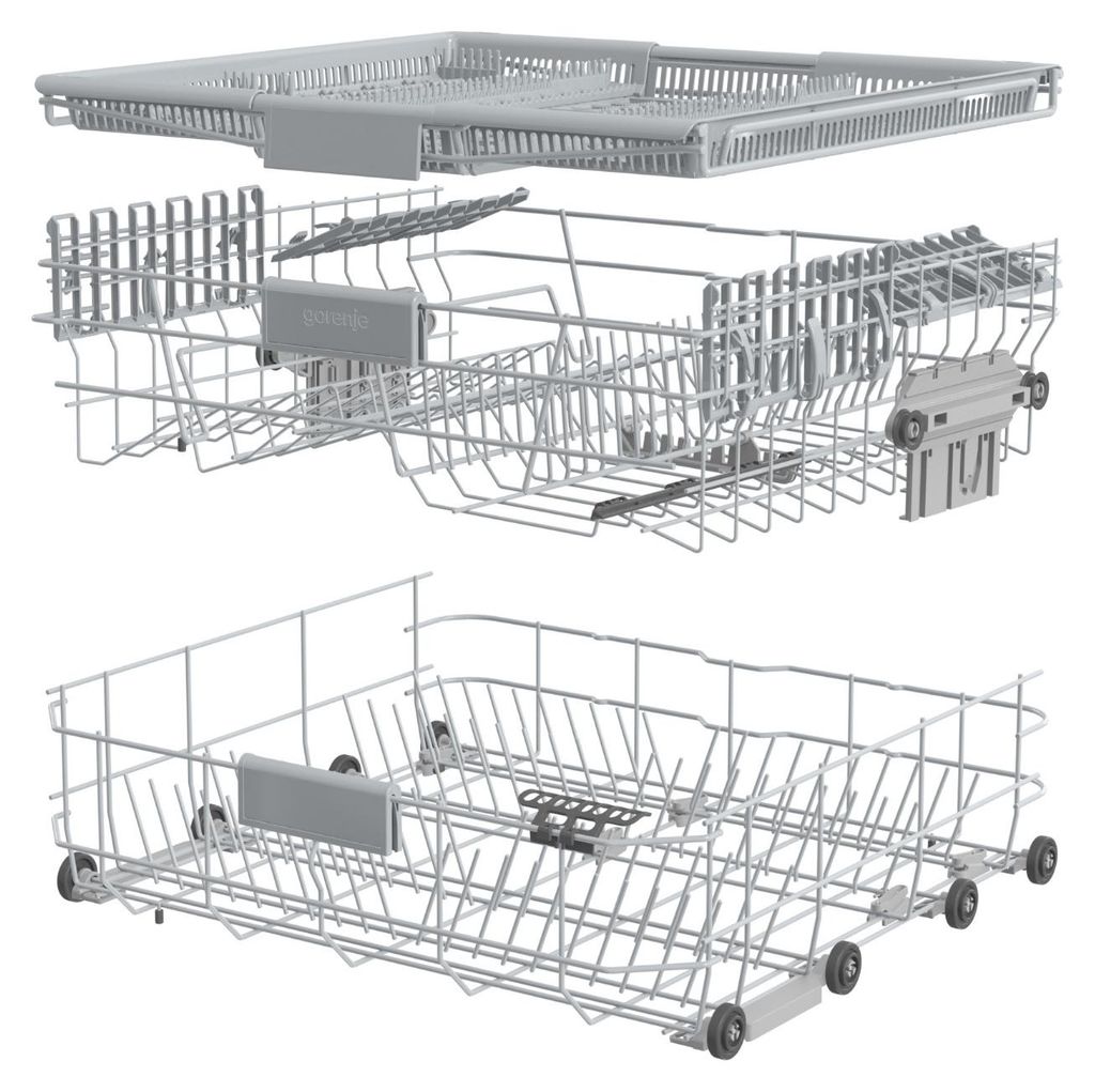 gorenje GS643C90X Geschirrspüler, freistehend, FlexUse, 16 Maßgedecke, 60 cm, silber