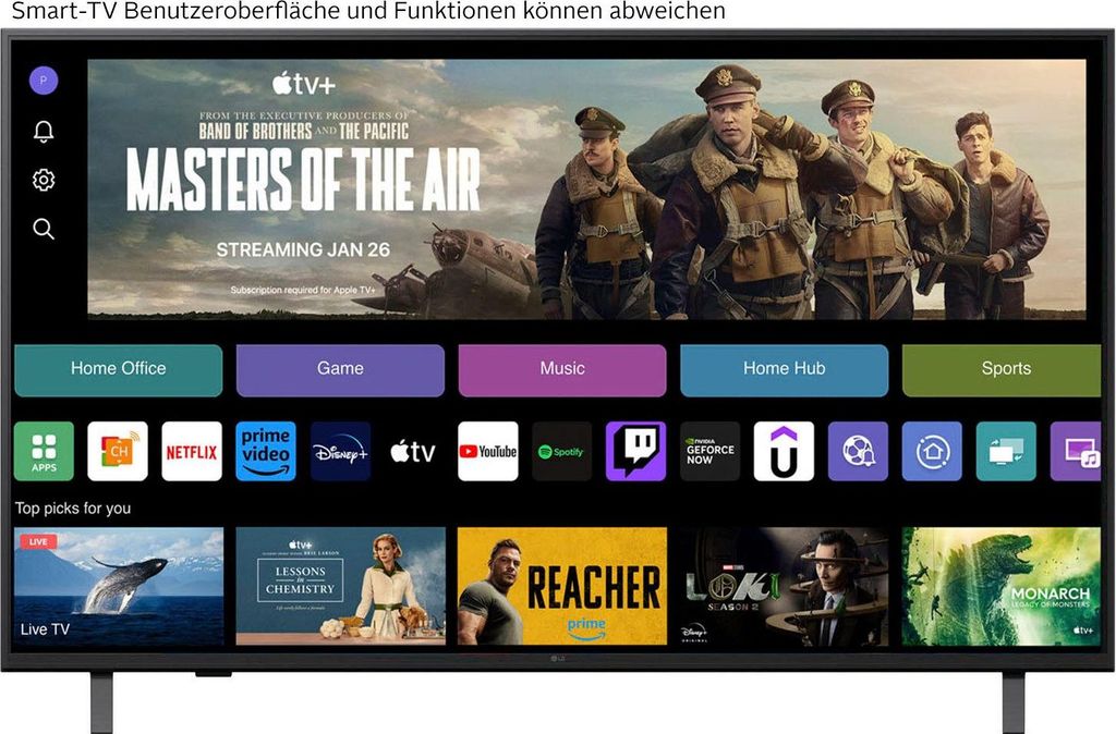 LG UHD AI 43UA75006LA 43 Zoll (109 cm) 4K Smart TV Active HDR webOS, Schwarz