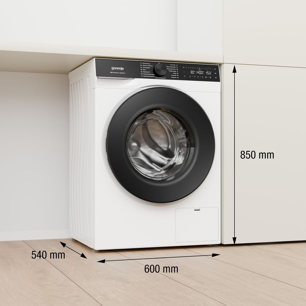 gorenje W5G684A3T1 Waschmaschine, 8 kg, 1400 U/Min., WIFI, Steam Tech, 15 Programme, weiß