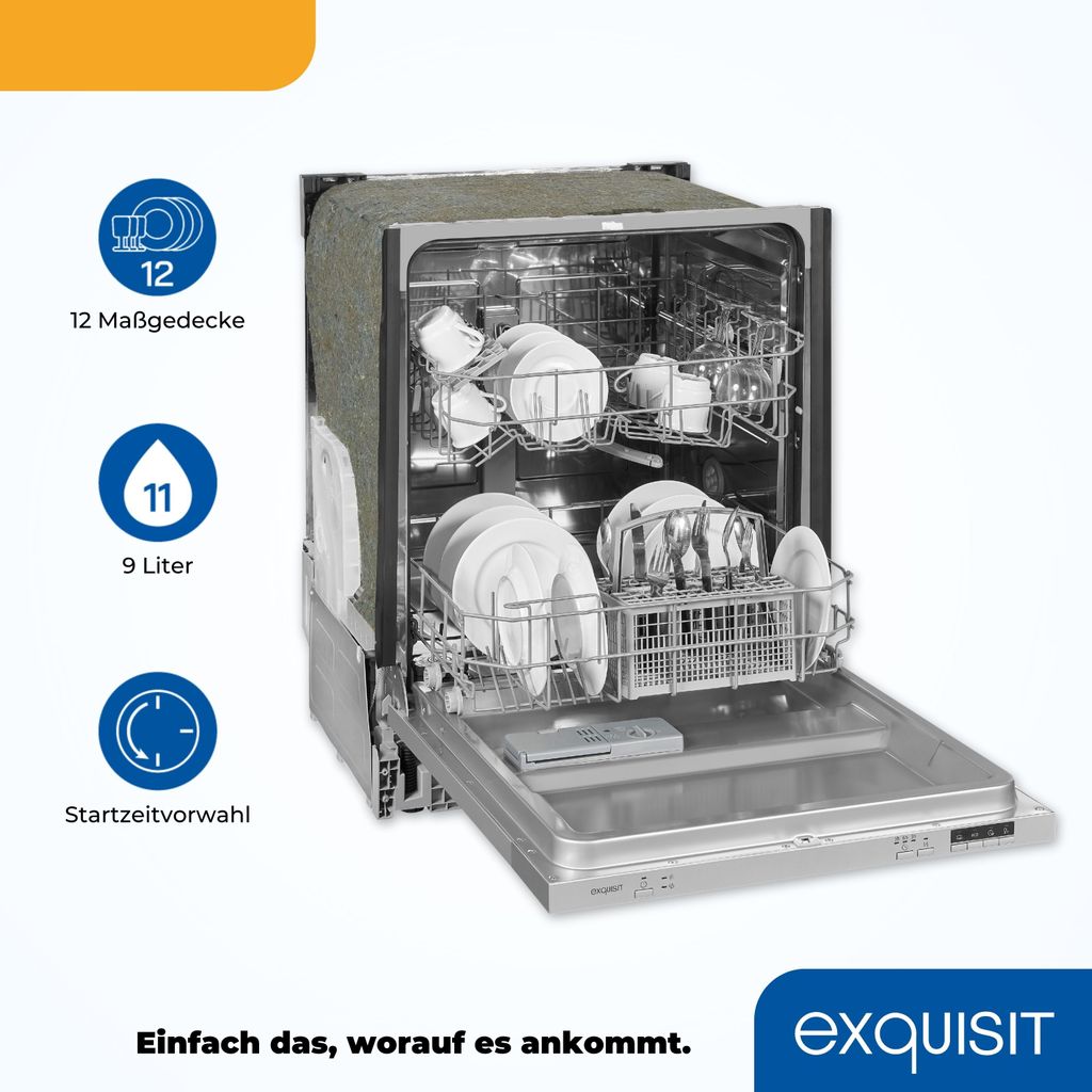 Exquisit Geschirrspüler EGSP6012 - E - 030E silber
