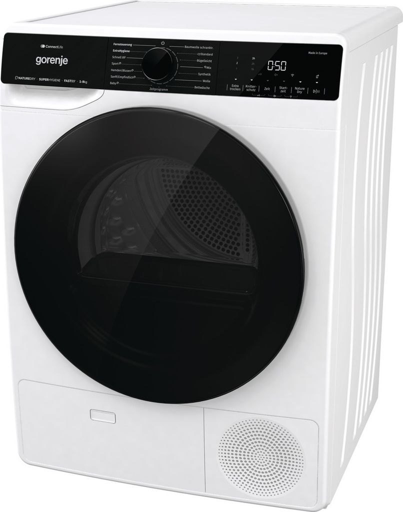 gorenje DPNA93W Wärmepumpentrockner Wäschetrockner, 9 kg, NatureDry, Autodrain