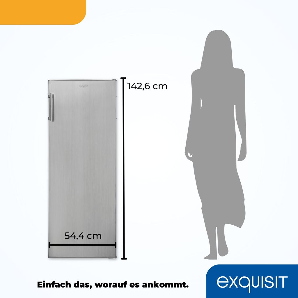 Exquisit Vollraumkühlschrank KS320 - V - H - 040E inoxlook