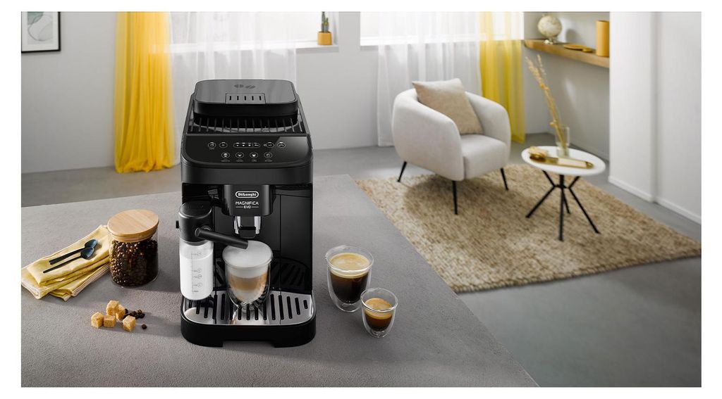 De'Longhi De’Longhi Magnifica EVO 4 Rezepte, Espressomaschine, 1,8 l, Kaffeebohnen, Eingebautes Mahlwerk, 1450 W, Schwarz