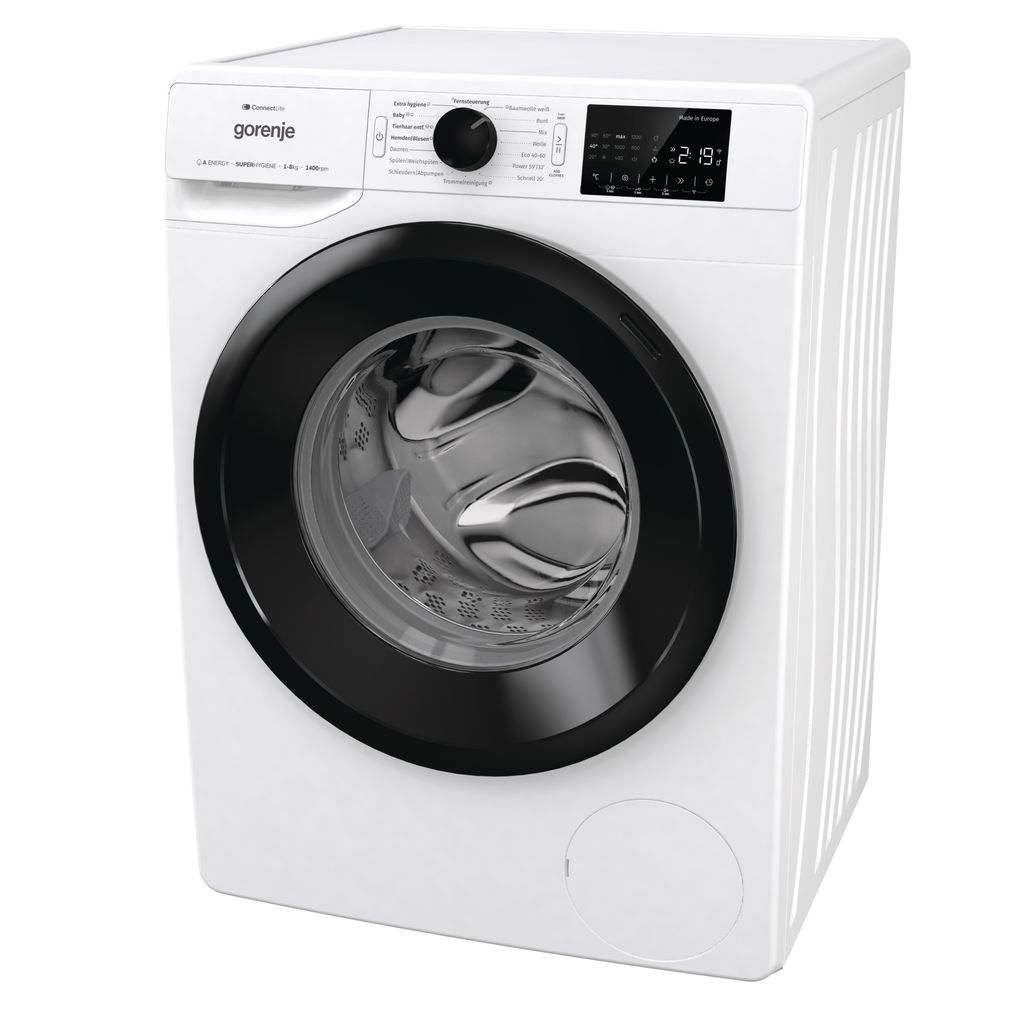gorenje WPNEI84A1TS Waschmaschine, 8kg, 1400 U/min., Dampffunktion, 15 Progamme, WaveActive Trommel, ConnectLife WIFI