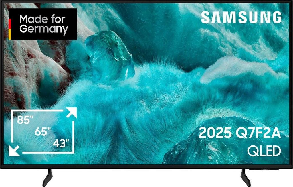 Samsung Q7F 65" QLED Q7F2 4K Vision AI Smart TV (2025), 165,1 cm (65"), 3840 x 2160 Pixel, QLED, Smart - TV, WLAN, Schwarz