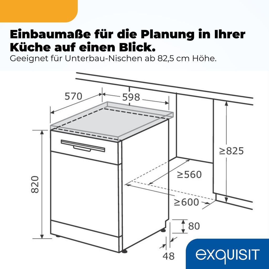 Exquisit Geschirrspüler - GSP59114 - 451D