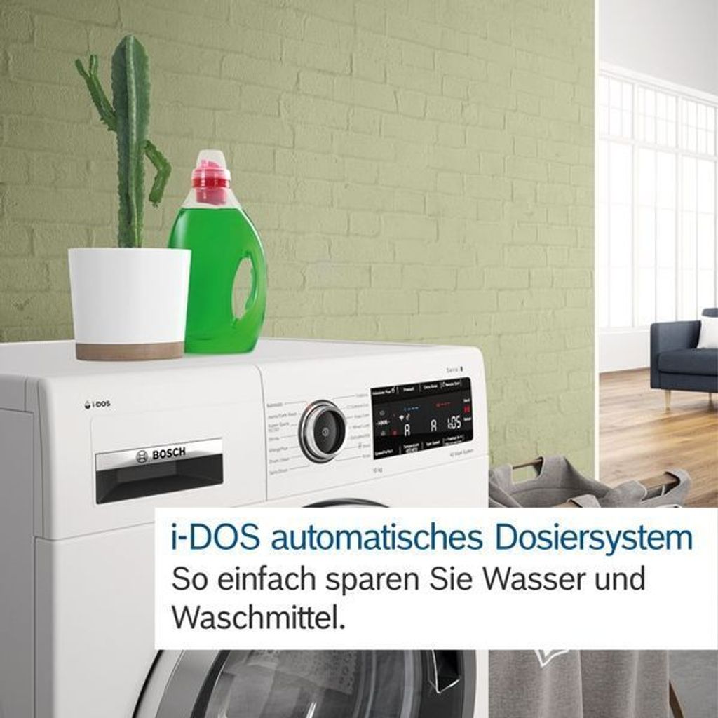 Bosch Serie 8 WGB244A40 washing machine, Frontlader, 9 kg, B, 69 dB, 1400 RPM, A