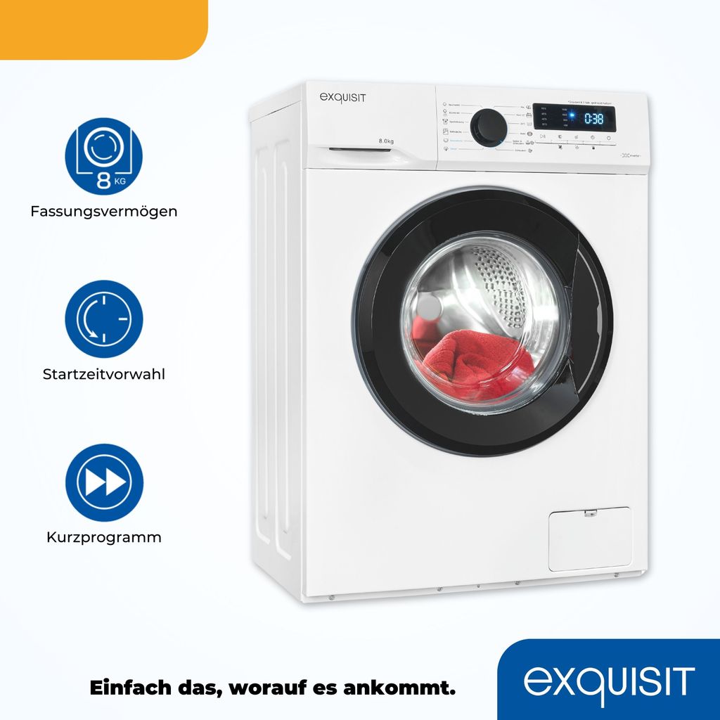 Exquisit Waschmaschine WA8014 - 020A weiss