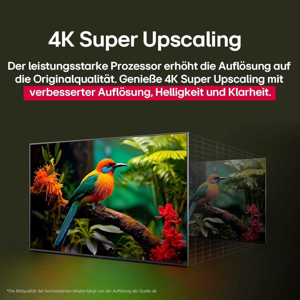 LG UHD AI 43UA75006LA 43 Zoll (109 cm) 4K Smart TV Active HDR webOS, Schwarz