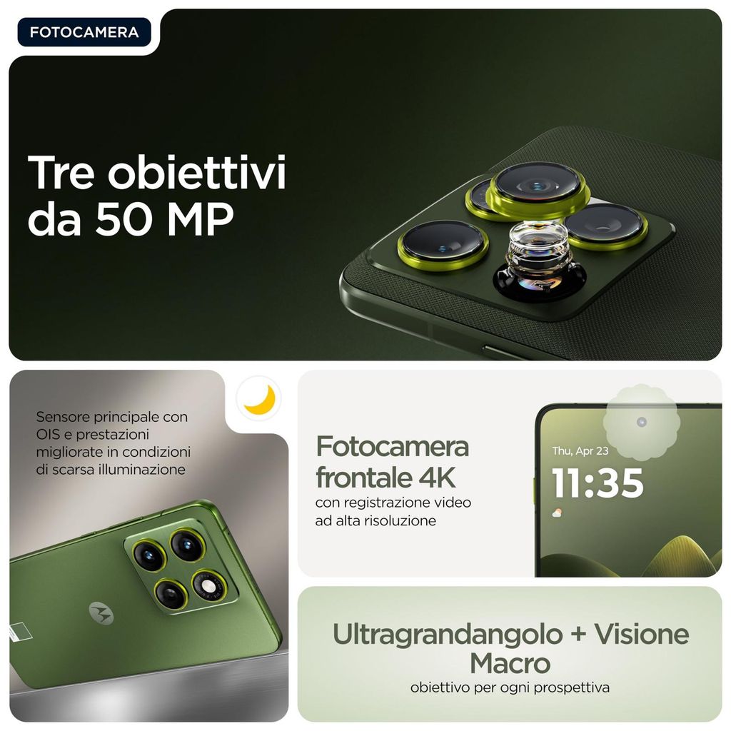 Motorola edge 70 , 17 cm (6.7"), 12 GB, 512 GB, 50 MP, Android 16.0, Grün