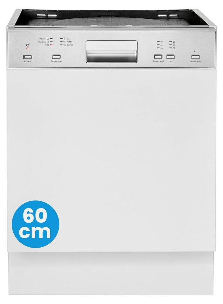 Bomann Geschirrspüler 60cm, teilintegrierte Ausführung, sehr leise, automatische Türöffnung, inkl. Aquastop, 40° - 65°C, 6 Programme - GSPE 7423 TI